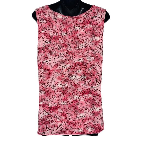 Style & Co Women Top Blouse Size Large L Sleeveless Pink Black V-Neck NWT New - Picture 5 of 8